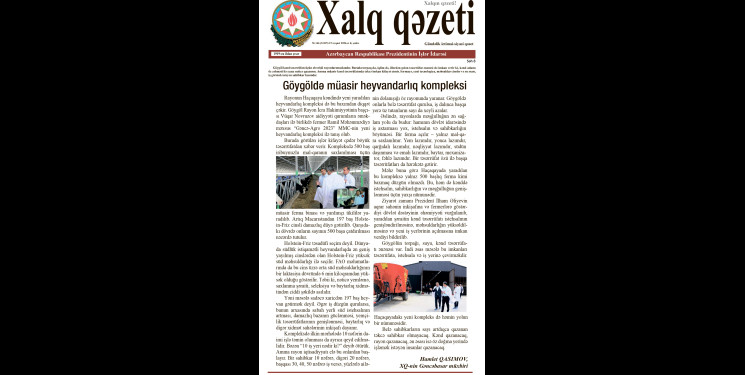 Göygöl rayonu ilə bağlı məqalələr mediada dərc olunub