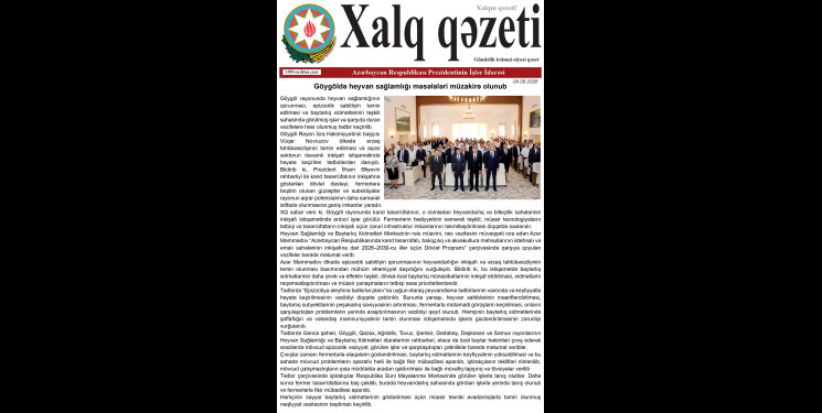 Göygöldə keçirilən müşavirələr mətbuatda dərc olunub