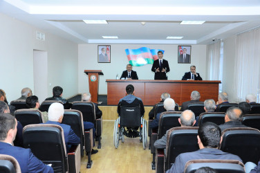Rayon İcra Hakimiyyətinin başçısı Qarabağ Müharibəsi qaziləri ilə görüş keçirib