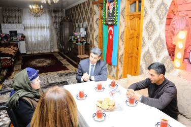 Vətən müharibəsi şəhidinin ailəsi ziyarət edilib