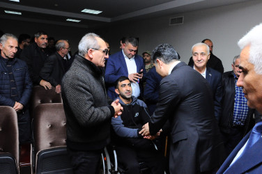 Rayon İcra Hakimiyyətinin başçısı Qarabağ Müharibəsi qaziləri ilə görüş keçirib